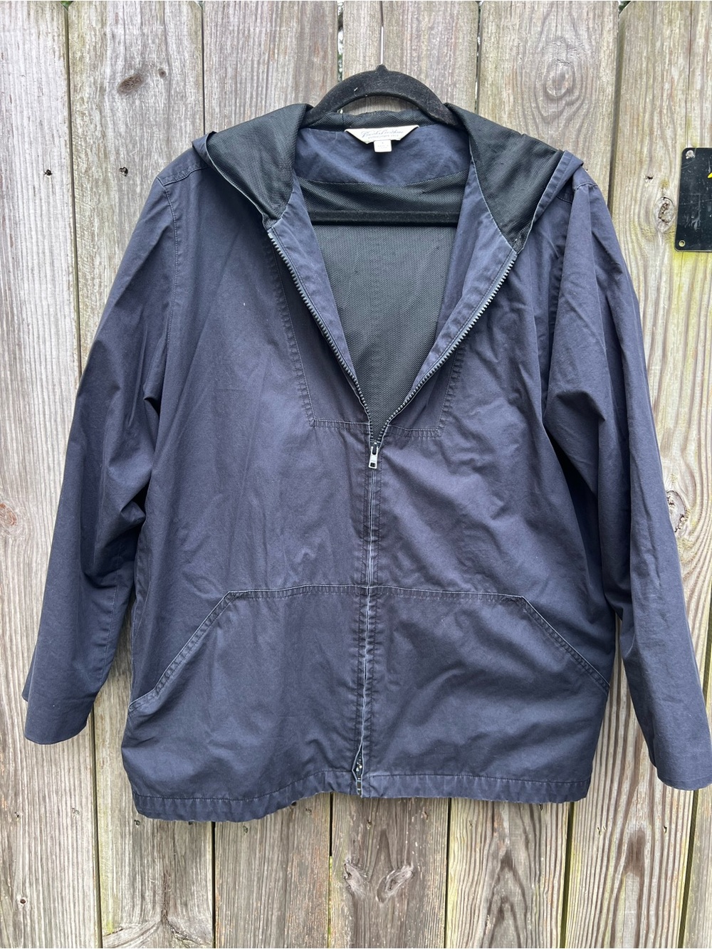 BROOKS BROTHERS Navy Blue Windbreaker Coat Jacket Hooded Women’s Small
